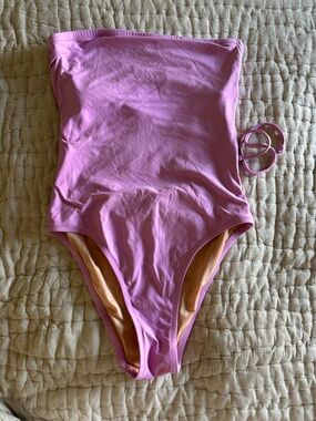 Strapless One-Piece Swimsuit in Light Pink Jcrew!